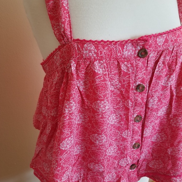 Free People Red Women's Tank Top Shirt, Blouse - Picture 3 of 8